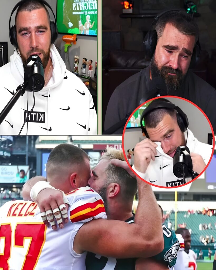 Travis Kelce sobbed as the Eagles presented Jason Kelce's Hall of Fame ...