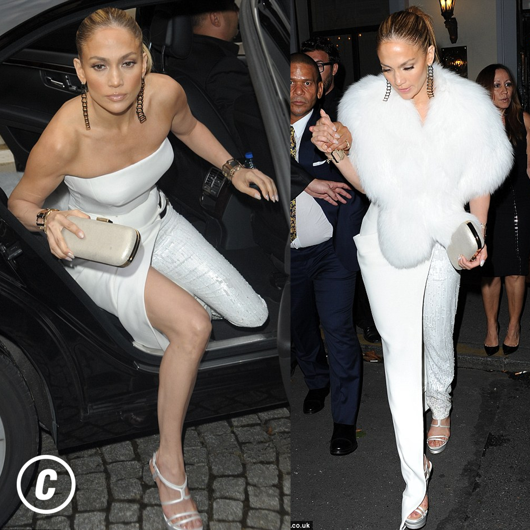 Dress or troυsers? Jennifer Lopez wears BOTH with hybrid Versace gown ...